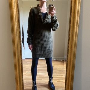 Hera Collection army green thick sweater dress